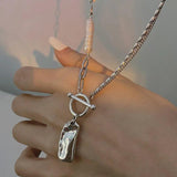 925 Silver Retro OL Buckle Double Layer Pearl Choker Necklace for Women