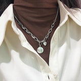 925 Sterling Silver Heart Sweater Chokers Necklace Bracelet Set