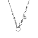 925 Silver Ball Sweater Choker Necklace for Women