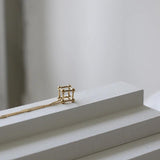 Punk Hollow Cube Pendant Necklace Women Vintage Collar Necklaces
