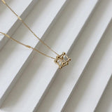 Punk Hollow Cube Pendant Necklace Women Vintage Collar Necklaces