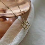 Punk Hollow Cube Pendant Necklace Women Vintage Collar Necklaces