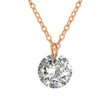 925 Sterling Silver Small CZ Crystal Pendant Necklace for Women