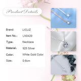 925 Sterling Silver Small CZ Crystal Pendant Necklace for Women
