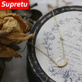 Bohemia Love Heart Pendant Necklace Natural Shell Long Necklaces