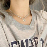 925 Sterling Silver Double Layer Star Chokers Necklace for Women