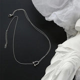 U-shaped Pendant Necklace Stainless Steel Statement Collars Chokers
