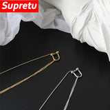 U-shaped Pendant Necklace Stainless Steel Statement Collars Chokers