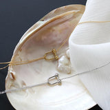 U-shaped Pendant Necklace Stainless Steel Statement Collars Chokers