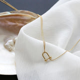 U-shaped Pendant Necklace Stainless Steel Statement Collars Chokers