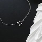U-shaped Pendant Necklace Stainless Steel Statement Collars Chokers