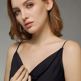 Silver Rhinestone Choker Necklace Transparent Fishing Line Collier Femme