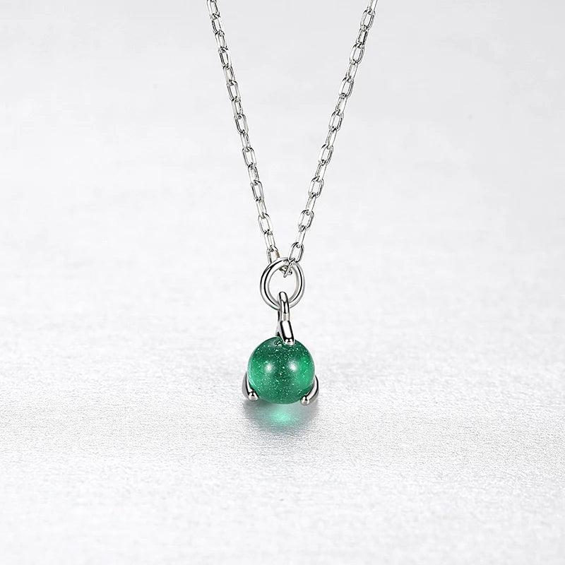 Colorful Round Fire Opal Pendant Necklace Fine Jewelry