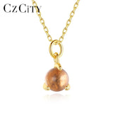 Colorful Round Fire Opal Pendant Necklace Fine Jewelry