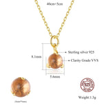 Colorful Round Fire Opal Pendant Necklace Fine Jewelry