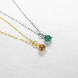 Colorful Round Fire Opal Pendant Necklace Fine Jewelry