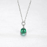 Colorful Round Fire Opal Pendant Necklace Fine Jewelry
