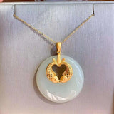 Hetian Jade Pisces Pendant Necklace With Silver Inlay