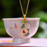 Hetian Jade Cheongsam Pendant Necklace