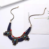 Exaggerated Multi-Layer Rice Beads Necklace for Women