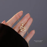 S925 Sterling Silver Horse Charm Pendant Necklace