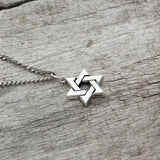 925 Silver Star Pendant Unisex Retro Chain Couple Party Jewelry