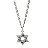 925 Silver Star Pendant Unisex Retro Chain Couple Party Jewelry