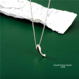 925 Sterling Silver Dolphin Pendant Necklace Sterling Silver Chain