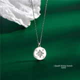 925 Silver Crystal Snowflake Pendant Necklace