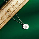 925 Silver Crystal Snowflake Pendant Necklace