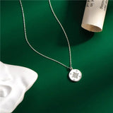 925 Silver Crystal Snowflake Pendant Necklace