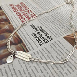 925 Silver Letter Pendant Necklace Women's Party Jewelry