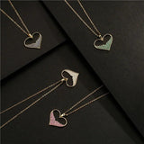 Zirconium Love Pendant Necklace Women Jewelry