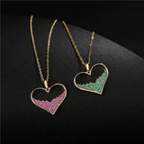 Zirconium Love Pendant Necklace Women Jewelry