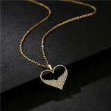 Zirconium Love Pendant Necklace Women Jewelry