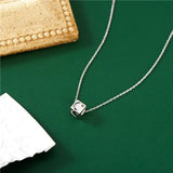 925 Silver Star Moon Cube Pendant Necklace