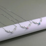 925 Silver Deer Pendant Necklace for Women