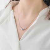 925 Silver Deer Pendant Necklace for Women