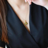 Silver Inlaid Natural Hetian Jade Plant Necklace Chinese Retro Adjustable