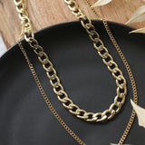 Vintage Multi-layer Portrait Pendants Necklace for Women Plating 18K