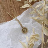 Vintage Multi-layer Portrait Pendants Necklace for Women Plating 18K
