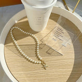 Pearl Starfish Necklace 14K Plated Wedding Pendant