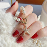 Pearl Starfish Necklace 14K Plated Wedding Pendant