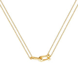 Figure Lock 18KT Pendant Necklace Fine Jewelry Woman Girl Birthday Wedding Gift