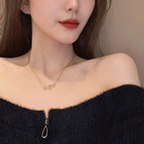 Figure Lock 18KT Pendant Necklace Fine Jewelry Woman Girl Birthday Wedding Gift