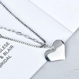 QueenKiss Heart 925 Sterling Silver Pendant Necklace