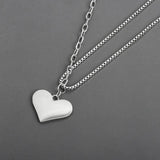 QueenKiss Heart 925 Sterling Silver Pendant Necklace