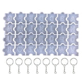 Alphabet Puzzle Game Epoxy Resin Mold Letters Keychain DIY Crafts Jewelry