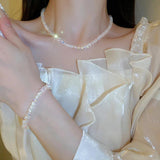 Colorful Transparent Crystal Round Necklace Romantic Clavicle Chain