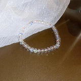 Colorful Transparent Crystal Round Necklace Romantic Clavicle Chain